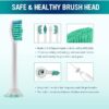 Derffin Replacement Toothbrush Heads, 8 Pack Standard Brush Heads Compatible with Philips Sonicare Electric Toothbrushes, Fit The Models of HX3/HX6/HX9/HX8/HX7 Series (White)