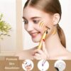 2 IN 1 Face Massager Roller Gold Facial Massager, Electric 3D Face Roller and T Shape Arm Eye Nose Head Massager Instant Face Lift Anti Wrinkles