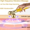 2 IN 1 Face Massager Roller Gold Facial Massager, Electric 3D Face Roller and T Shape Arm Eye Nose Head Massager Instant Face Lift Anti Wrinkles