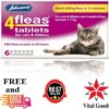 Johnsons 4Fleas Tablets for Cats and Kittens, 6 Treatment Pack, 14D083