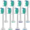 Derffin Replacement Toothbrush Heads, 8 Pack Standard Brush Heads Compatible with Philips Sonicare Electric Toothbrushes, Fit The Models of HX3/HX6/HX9/HX8/HX7 Series (White)