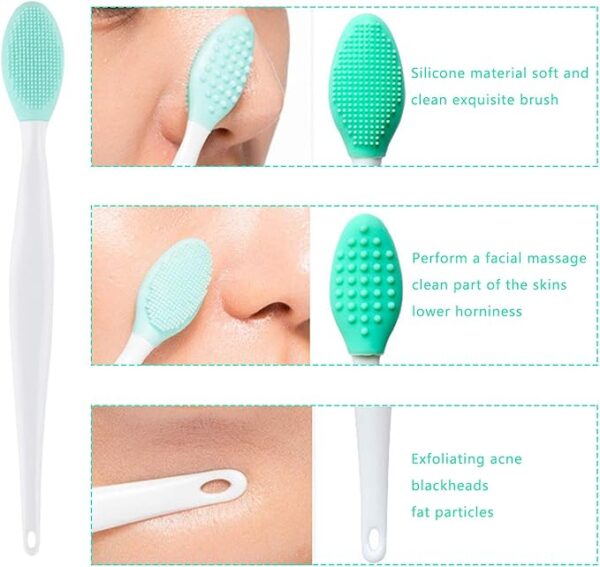 OBSCYON 6PCS Silicone Face Scrubber Kit, Manual Facial Cleansing Brush,Face Mask Brush, Exfoliating Lip Brush for Skin Care - Image 2