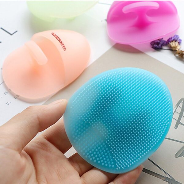 INNERNEED Super Soft Silicone Face Cleanser and Massager Brush Manual Facial Cleansing Brush Handheld Mat Scrubber for Sensitive, Delicate, Dry Skin (Pack of 4) - Image 3