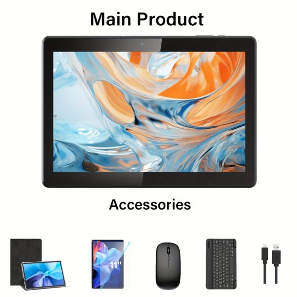 11-inch 2-in-1 Android 14 Tablet – 12GB RAM, 256GB Storage, with Keyboard, Mouse, Case & Stylus - Image 3