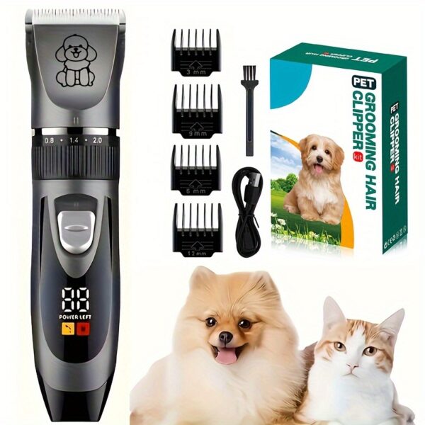 USB Rechargeable Pet Grooming Clipper – Low-Noise, Lithium Battery for Dogs & Cats, Suitable for All Hair Lengths - Image 6