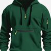 19bd53e0-2ef0-4df1-b6c5-bddadbd77758.jpg Men's Cozy Hooded Sweatshirt – Soft Long Sleeve, Kangaroo Pocket & Half-Zip for Fall/Winter