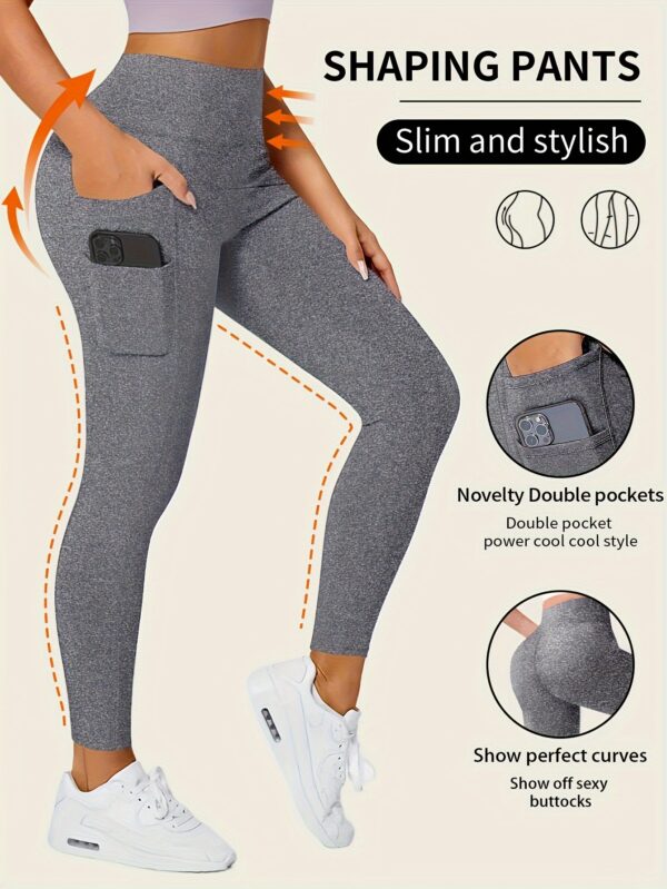 Super Stretchy High-Waist Leggings with Pockets – Seamless & Comfortable Fit - Image 3