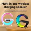 Kouzone Wireless Speaker with Ambient Light & Charging Pad – Music Sync, USB-C, Rechargeable Battery Kouzone