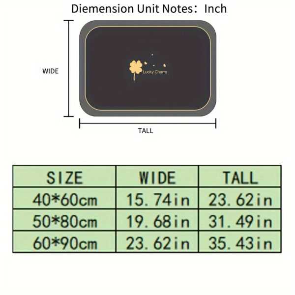 Non-Slip Quick-Dry Bathroom Mat – Absorbent Diatom Mud Rug for Shower & Entryway - Image 4