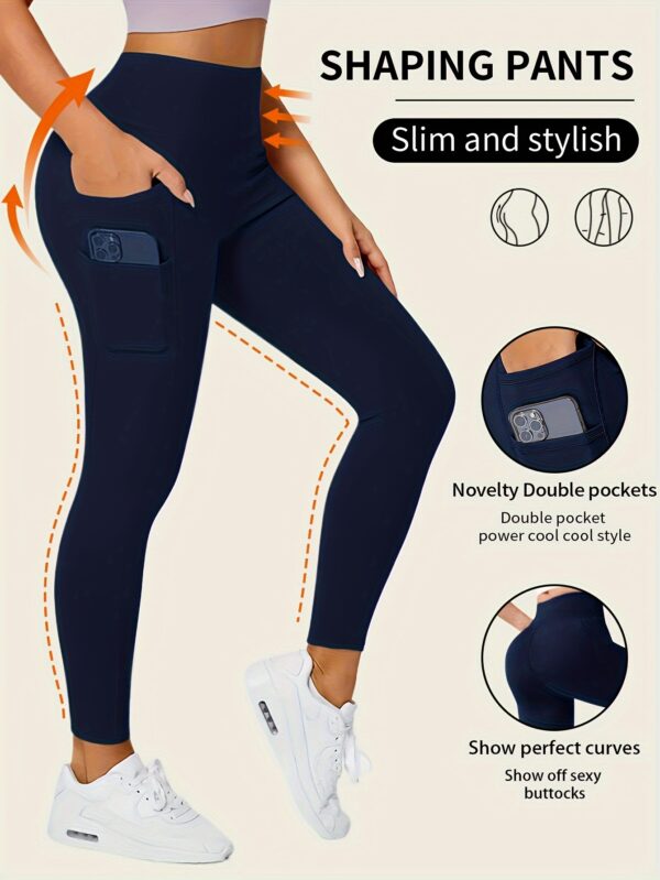 Super Stretchy High-Waist Leggings with Pockets – Seamless & Comfortable Fit - Image 5