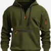 47c6efa4-d334-4c23-af94-377bd700f205.jpg Men's Cozy Hooded Sweatshirt – Soft Long Sleeve, Kangaroo Pocket & Half-Zip for Fall/Winter