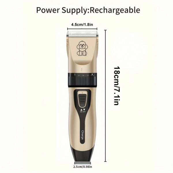 USB Rechargeable Pet Grooming Clipper – Low-Noise, Lithium Battery for Dogs & Cats, Suitable for All Hair Lengths - Image 4