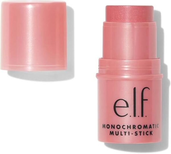 e.l.f. Monochromatic Multi Stick, Creamy, Lightweight, Versatile, Luxurious, Adds Shimmer, Easy To Use On The Go, Blends Effortlessly, Dazzling Peony 4.4g, 81346