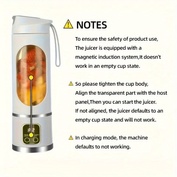 10.14oz Portable USB Blender & Juicer – Easy Clean, Perfect for Fruit Drinks & Milkshake - Image 6