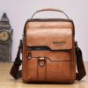Leather Crossbody Shoulder Bag – Vintage Handbag & Business Bag