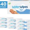 WaterWipes Baby Wipes 9x60 Pack Sensitive Newborn Biodegradable Unscented, 99.9% water (540 Wet Wipes), White (Packaging may vary)