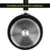KICHLY Induction Hob Pan Sets Non Stick, 3 Pcs Fryingpans, Professional Chefs Kitchen Cookware, 20cm, 24cm, and 28cm (Black, 1 Pack of 3)