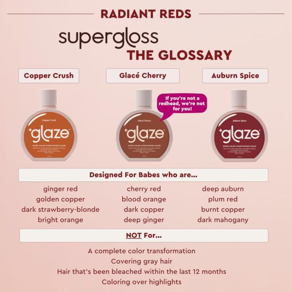 Glaze Super Gloss Colour Conditioning Gloss – Glace Cherry for Natural Light to Dark, Brown or Red Hair – Rinse Out Semi-Permanent Hair Gloss that Enhances Colour and Boosts Shine & Hydration - Image 4