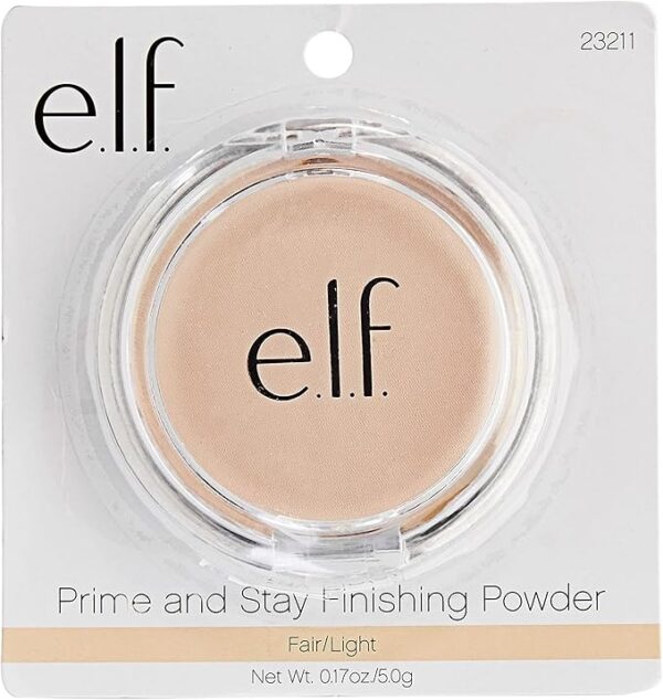 e.l.f. Prime & Stay Finishing Powder, Lightweight, Tinted, Long Lasting, Blurs Imperfections, Smooths Fine Lines, Controls Shine, Sets Makeup, Sheer 5g - Image 2