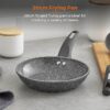 Tower Cerastone T81222 Forged Frying Pan with Non-Stick Coating and Soft Touch Handles, Graphite, 20 cm