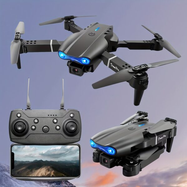 Foldable RC Drone with HD Dual Camera & Altitude Hold – Wi-Fi Remote Control Toy for Kids & Adults" USB Rechargeable - Image 2