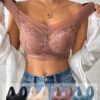 4pcs Women's Lace Contrast Underwear – Wire-Free, Daily Bra Set