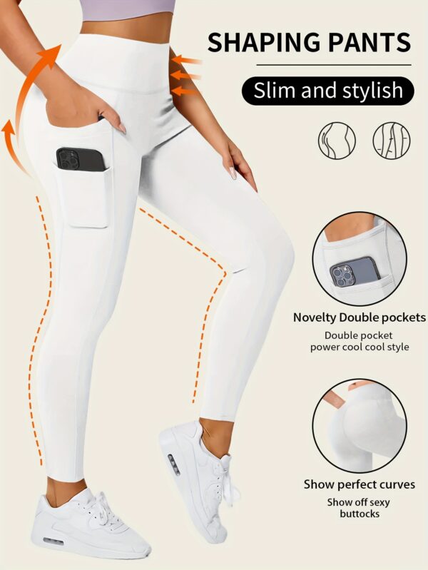 Super Stretchy High-Waist Leggings with Pockets – Seamless & Comfortable Fit - Image 4