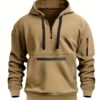 a6d1a2a5-bfb1-47d8-994d-d7f25772f863.jpg Men's Cozy Hooded Sweatshirt – Soft Long Sleeve, Kangaroo Pocket & Half-Zip for Fall/Winter