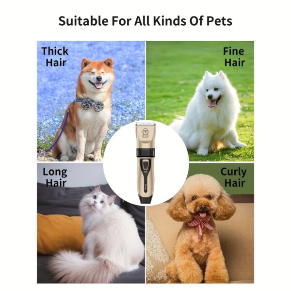 USB Rechargeable Pet Grooming Clipper – Low-Noise, Lithium Battery for Dogs & Cats, Suitable for All Hair Lengths - Image 7