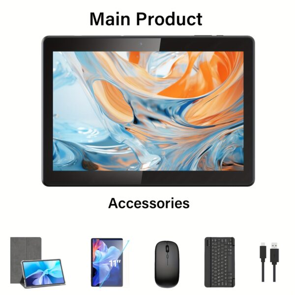 11-inch 2-in-1 Android 14 Tablet – 12GB RAM, 256GB Storage, with Keyboard, Mouse, Case & Stylus - Image 7