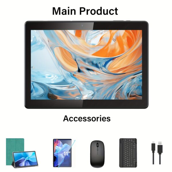 11-inch 2-in-1 Android 14 Tablet – 12GB RAM, 256GB Storage, with Keyboard, Mouse, Case & Stylus - Image 5