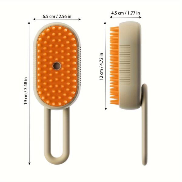 3-in-1 Rechargeable Steam Pet Brush – Self-Cleaning, Massage & Hair Removal for Cats & Dogs - Image 6