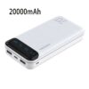 10000-20000mAh Portable Power Bank – Dual USB Output, LED Display, Type-C/Micro Input – Gift for iOS/Android Devices