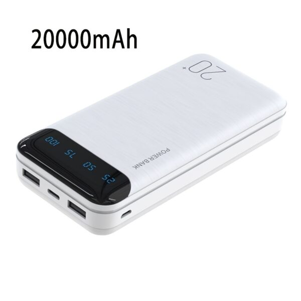 10000-20000mAh Portable Power Bank – Dual USB Output, LED Display, Type-C/Micro Input – Gift for iOS/Android Devices - Image 3