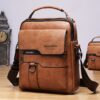 Leather Crossbody Shoulder Bag – Vintage Handbag & Business Bag