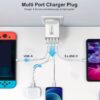 4-Port USB Fast Charger – Quick Charge 3.0 Adapter for iPhone, Android, Cameras & More – UK Plug