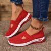 Women's Casual Slip-On Sneakers – Breathable, EVA Sole, Comfortable All-Season Footwear