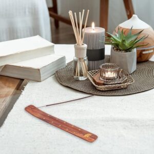 ACCURATE Wooden Incense Stick Holder Ash Catcher with Brass inlay (1)