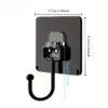 1c77e3c1-7ffc-4782-85a5-614c631173cc 5/10pcs Self-Adhesive Rotating Waterproof Sticker Hooks - Easy Install Wall & Door Organizer fo