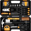 DEKO Tool Kit Set Box 62 Piece Home Repair DIY Tools Basic Hand Toolbox Sets for Home