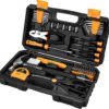 DEKO Tool Kit Set Box 62 Piece Home Repair DIY Tools Basic Hand Toolbox Sets for Home