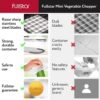 Vegetable Chopper Vegetable Cutter Mandoline Vegetable Slicer - Veggie Onion Salad Food Chopper Manual - Potato Chipper - Veg Chopper and Dicer - Kitchen Tools & Gadgets (6-in-1 Compact White)