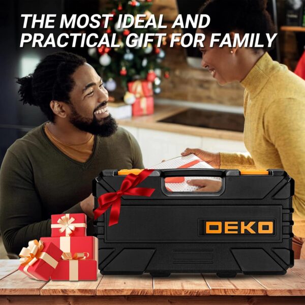 DEKO Tool Kit Set Box 62 Piece Home Repair DIY Tools Basic Hand Toolbox Sets for Home - Image 8